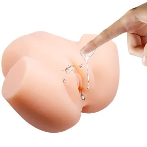 Realistische Vagina- und Anus-Doppelvibration von Crazy Bull