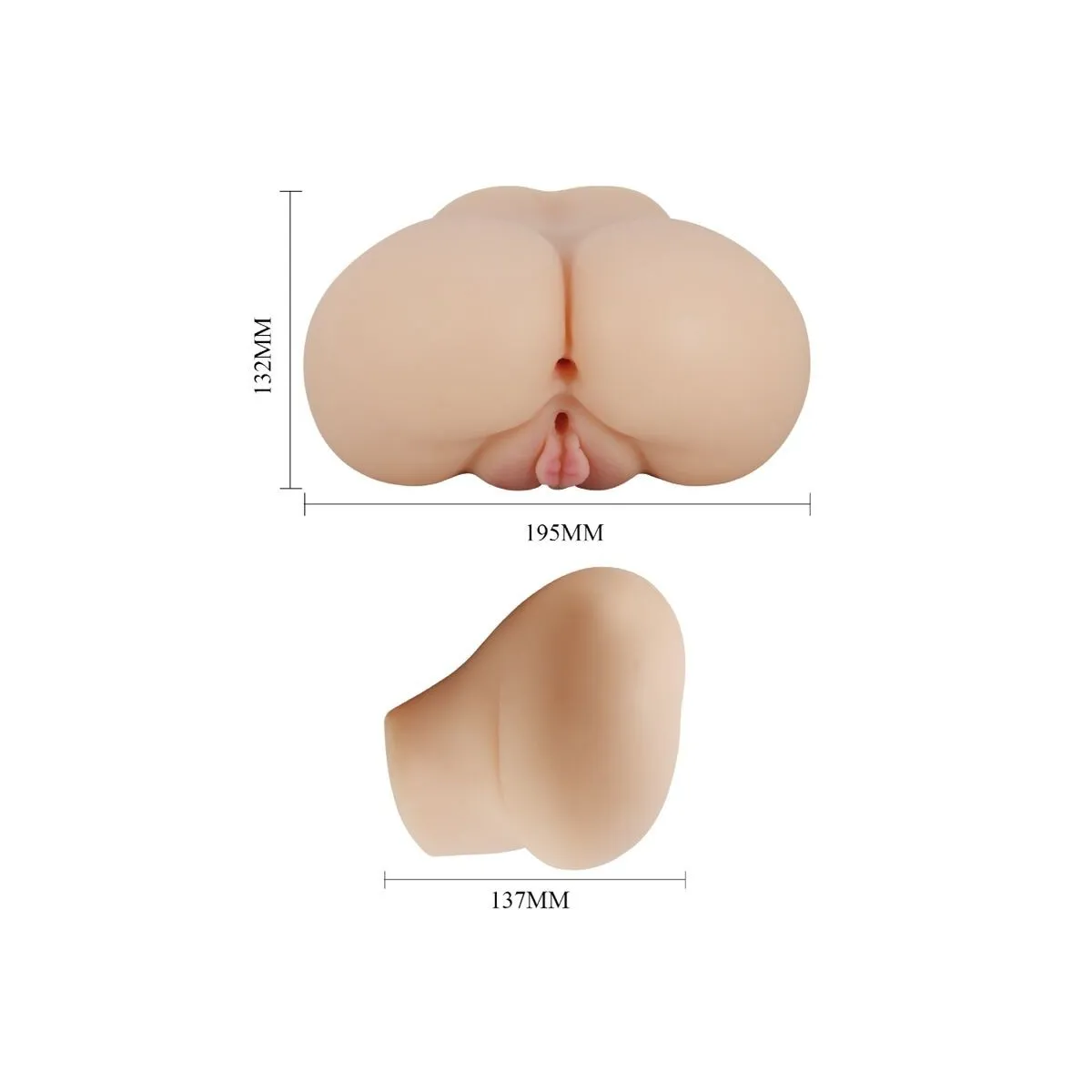 Realistischer Vagina- und Anus-Luna-Vibrator von Crazy Bull | Fesselliebe.de