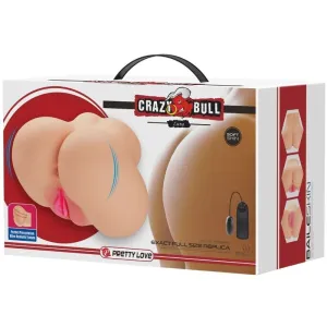 Realistischer Vagina- und Anus-Luna-Vibrator von Crazy Bull