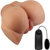 Emilia Ass Vibrator mit Realistischer Vagina und Anus-Fleisch-Fernbedienung von Crazy Bull | Fesselliebe.de