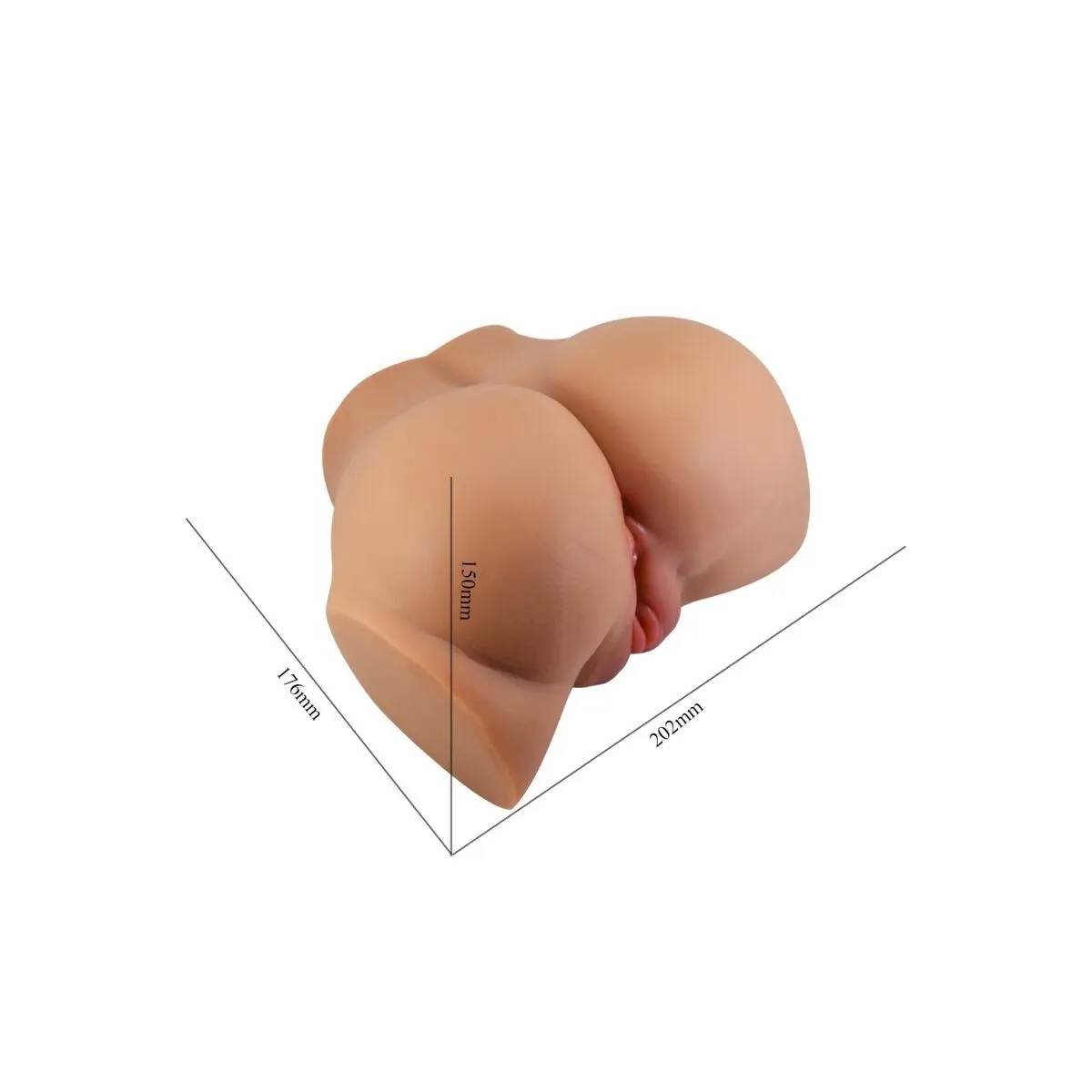 Emilia Ass Vibrator mit Realistischer Vagina und Anus-Fleisch-Fernbedienung von Crazy Bull | Fesselliebe.de