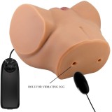 Emilia Ass Vibrator mit Realistischer Vagina und Anus-Fleisch-Fernbedienung von Crazy Bull | Fesselliebe.de