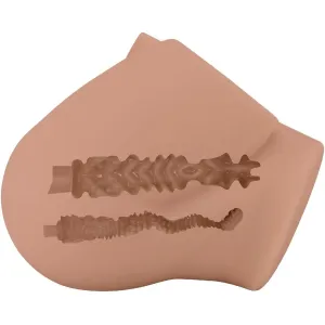 Bernace Ass Vibrator mit Realistischer Vagina und Anus Flesh mit Fernbedienung von Crazy Bull