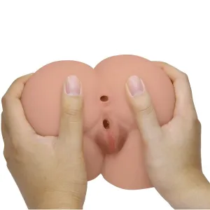 Bernace Ass Vibrator mit Realistischer Vagina und Anus Flesh mit Fernbedienung von Crazy Bull