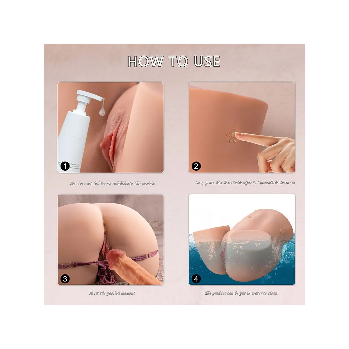 Ethel Realistischer Vagina-Masturbator mit Mehreren Vibrationspositionen von Xise | Fesselliebe.de