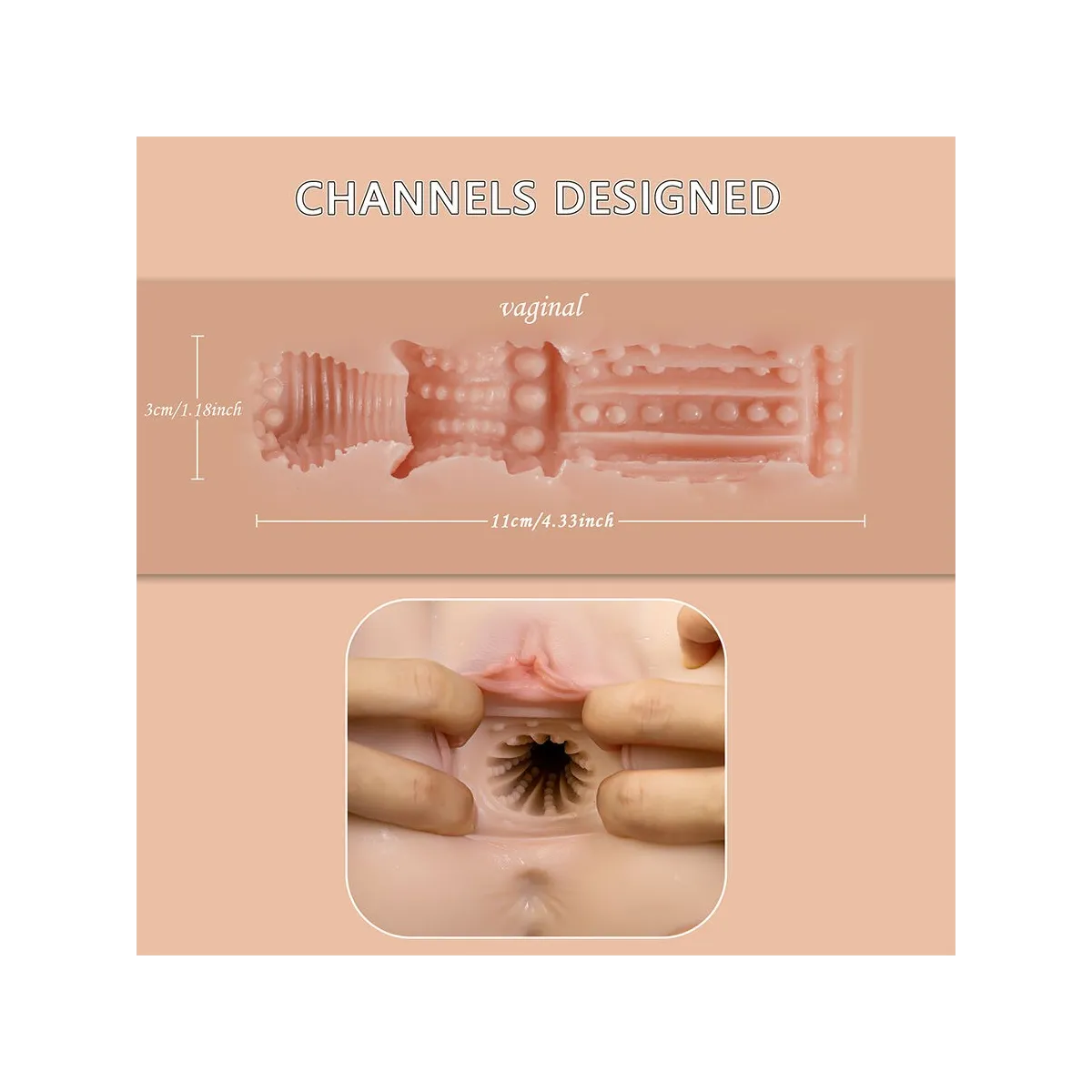 Ethel Realistischer Vagina-Masturbator mit Mehreren Vibrationspositionen von Xise | Fesselliebe.de