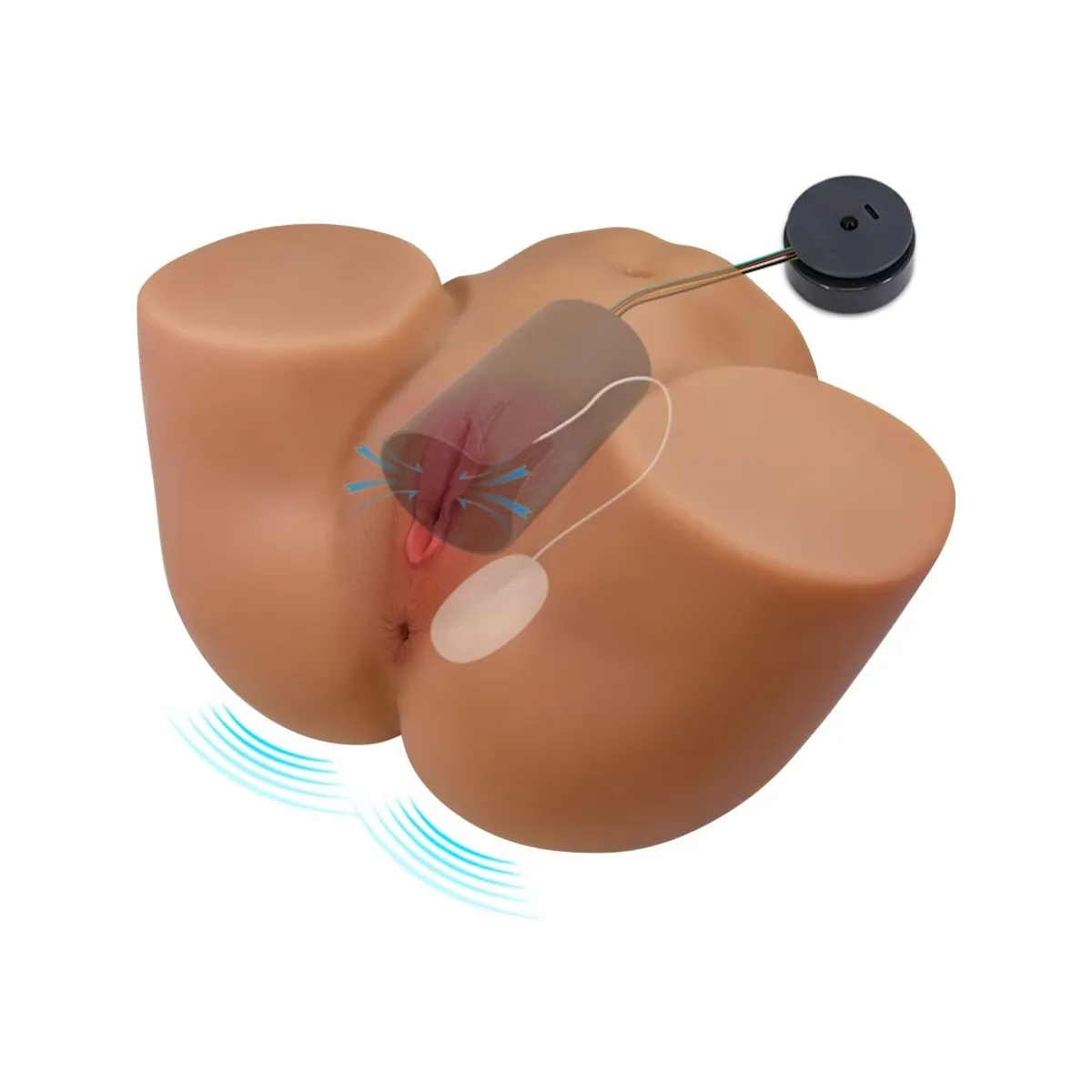 Geriann Realistischer weiblicher Po-Vibrator und Sauger mit Ton 5,5 Kg von Crazy Bull | Fesselliebe.de