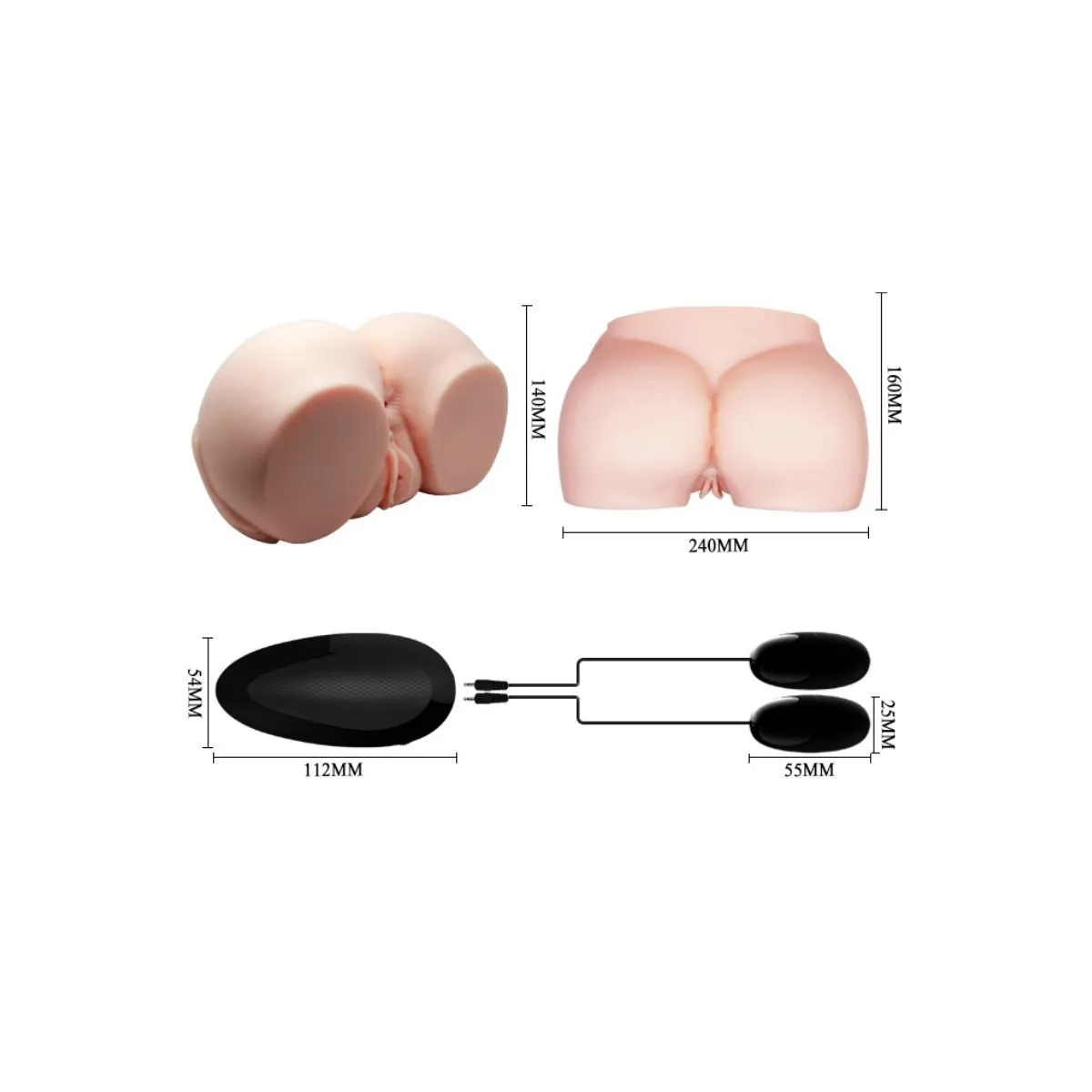 Realistische Vagina und Anus mit Vibration von Crazy Bull | Fesselliebe.de