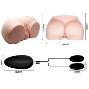 Realistische Vagina und Anus mit Vibration von Crazy Bull