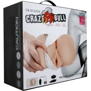 Vagina und Anus mit Realistischem Tattoo mit Vibration von Crazy Bull