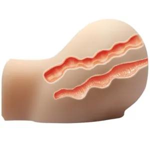 Realistische Vagina und Anus mit Vibrationsposition 6 von Crazy Bull