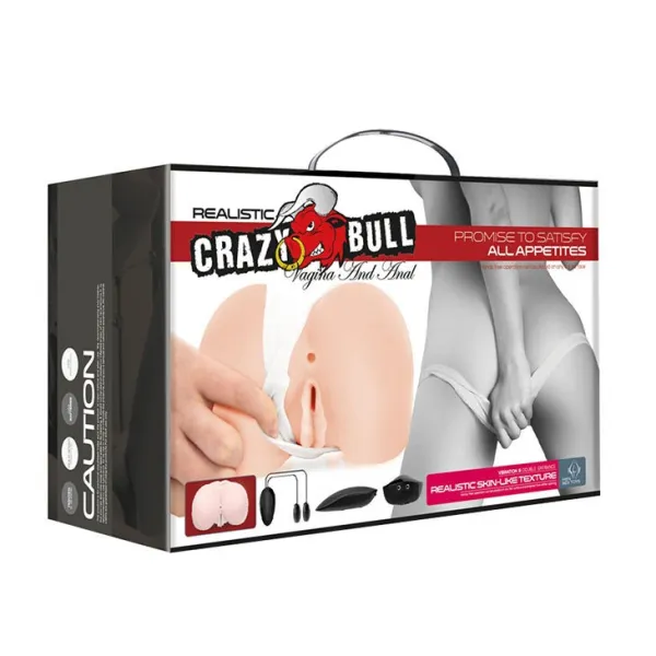 Realistische Vagina und Anus mit Vibrationsposition 8 von Crazy Bull | Fesselliebe.de