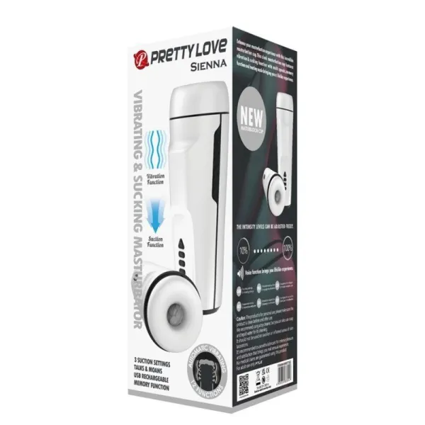 Sienna Vibrierender männlicher Masturbator mit Stimme und Saugfunktion von Pretty Love Male | Fesselliebe.de