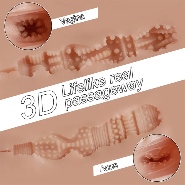 Tracy Vibrierender Realistischer Vibrations-Masturbator für Vagina und Anus mit Mehreren Positionen von Xise | Fesselliebe.de