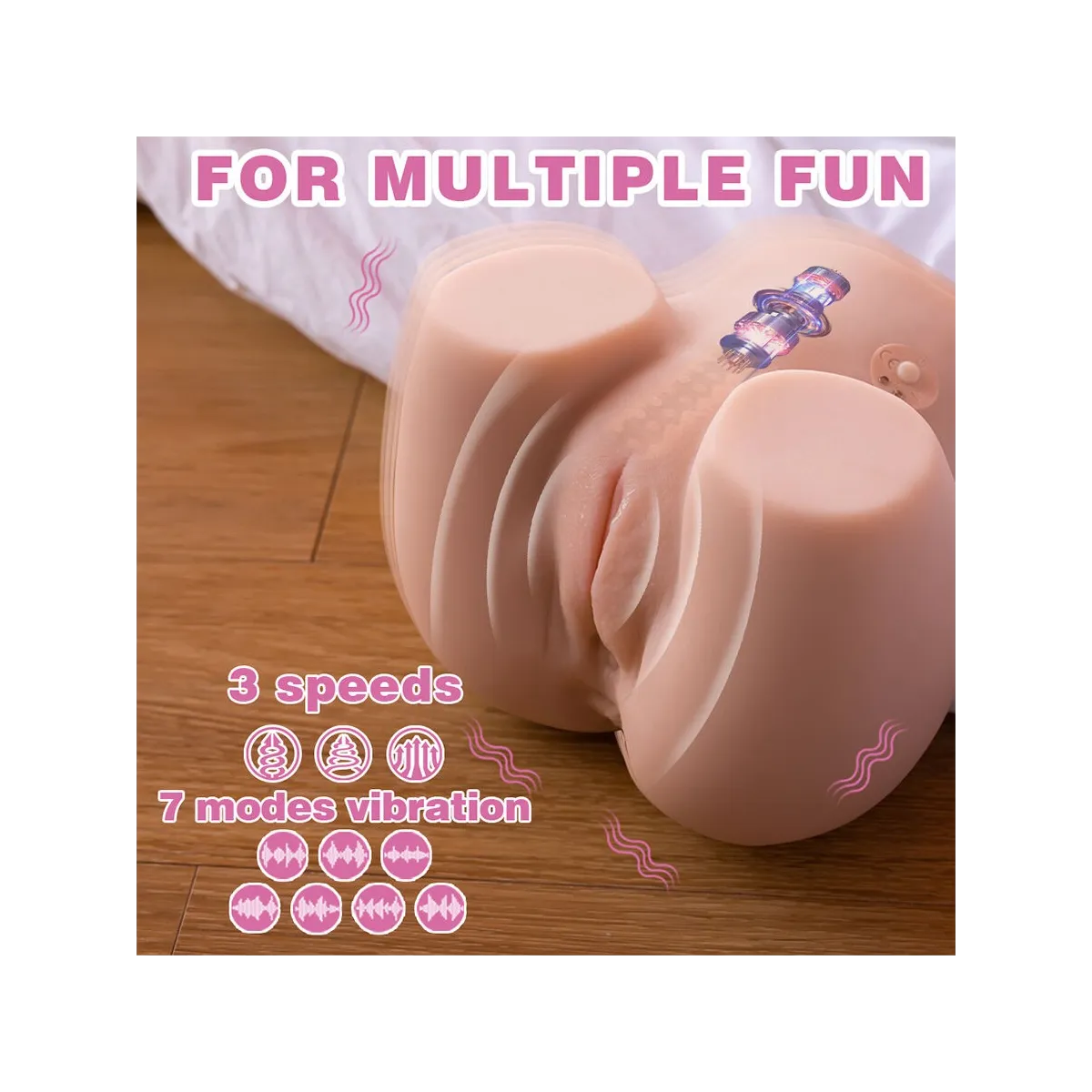 Connie Back Masturbator für Vagina und Anus, Realistische Mehrfachpositionen mit Vibration von Xise | Fesselliebe.de