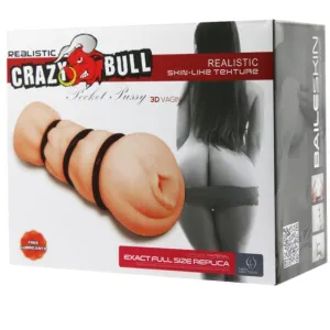 Vagina Masturbator mit Ringen von Crazy Bull