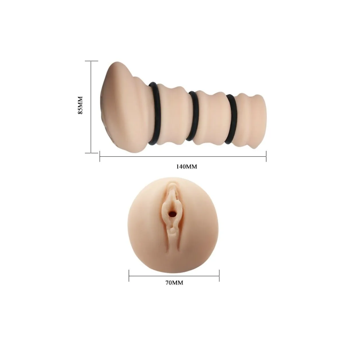 Masturbator mit Ringen Vagina Modell 2 von Crazy Bull | Fesselliebe.de