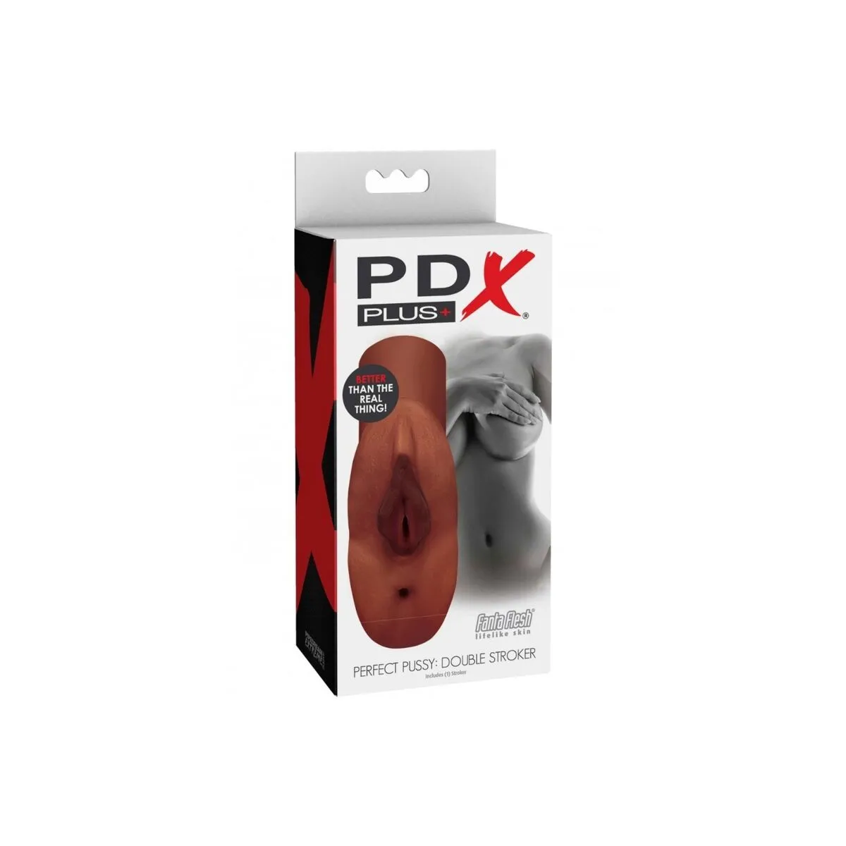 Perfect Pussy Double Stroker Vagina und Anus Masturbator Braun von Pdx Plus+ | Fesselliebe.de