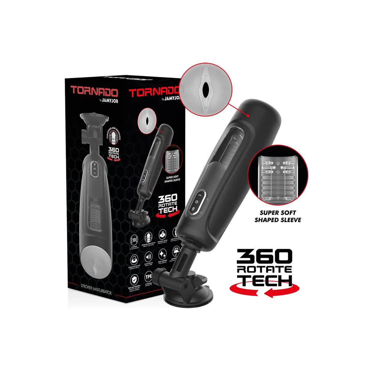 Tornado 360 Rotate Tech Stroker von Jamyjob | Fesselliebe.de