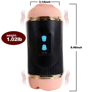 Kay Doppelmasturbator mit Doppelter Mund- und Vaginavibration von Shequ