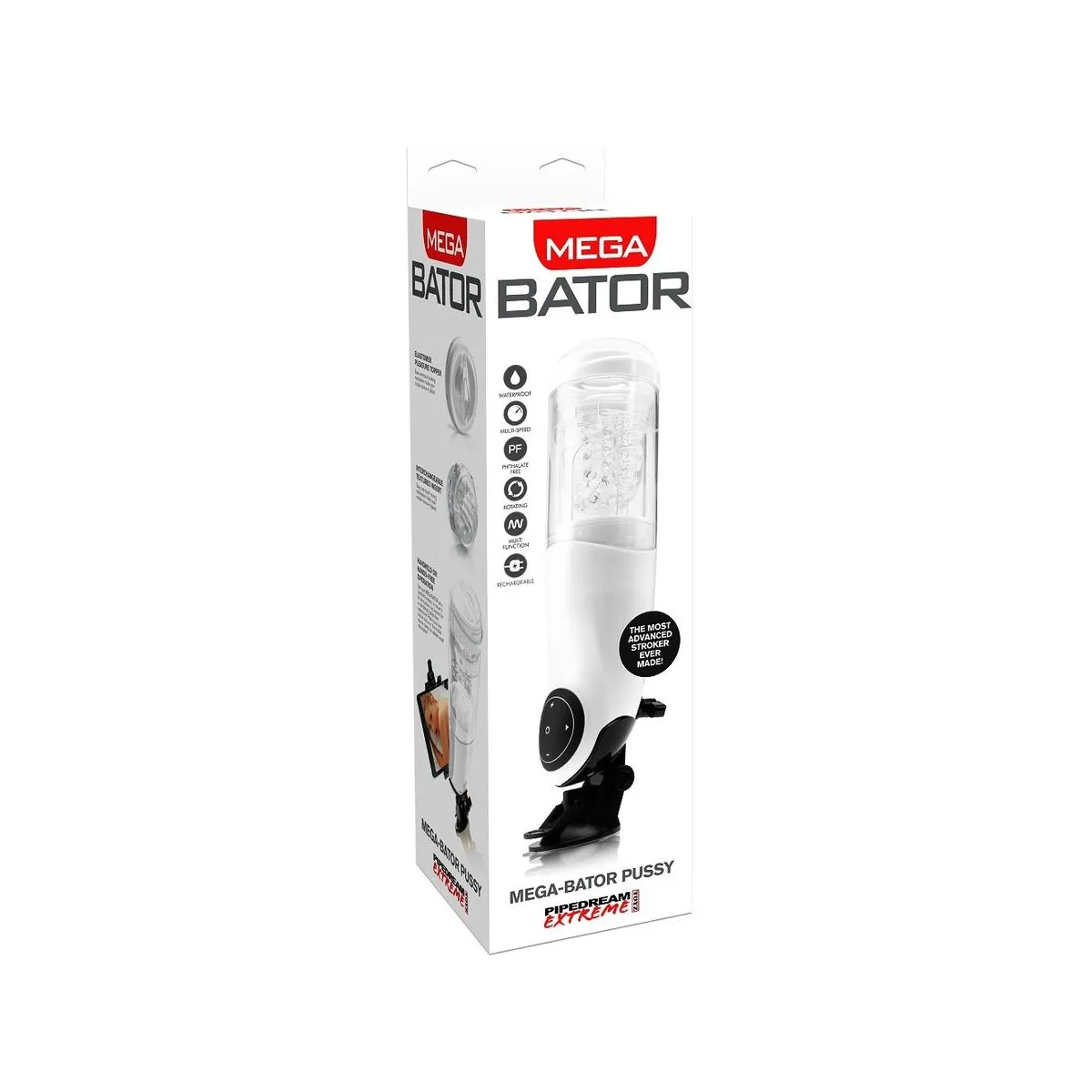 Pdx Mega Bator Usb-Männlicher Masturbator Vagina Weiss von Extreme Toyz | Fesselliebe.de