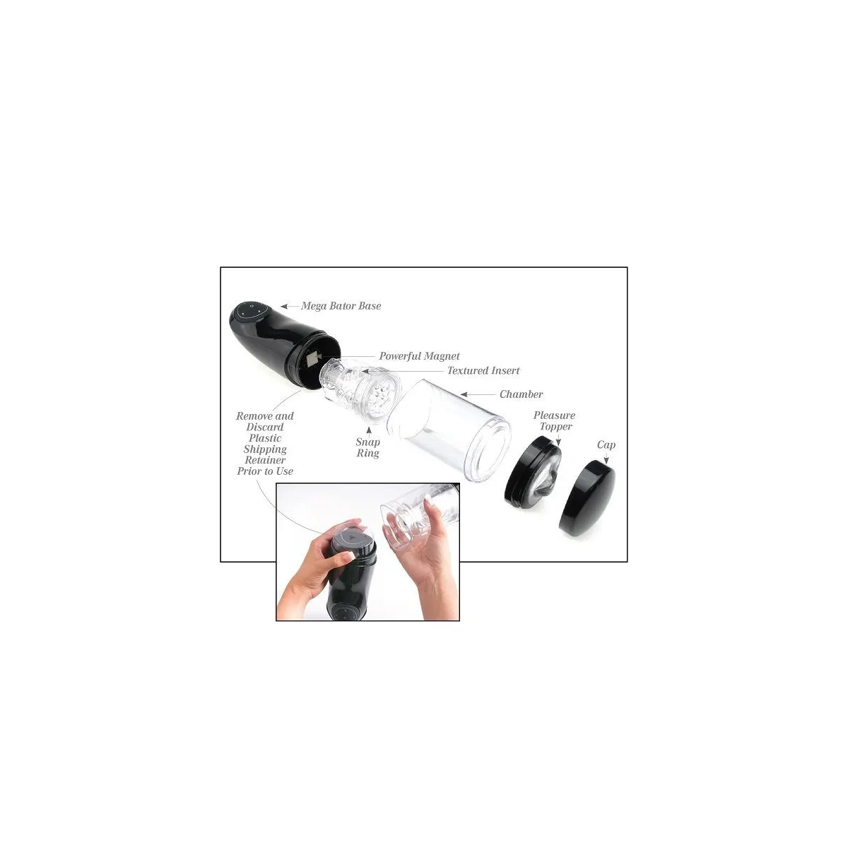 Pdx Mega Bator Usb-Männlicher Masturbator Vagina Weiss von Extreme Toyz | Fesselliebe.de