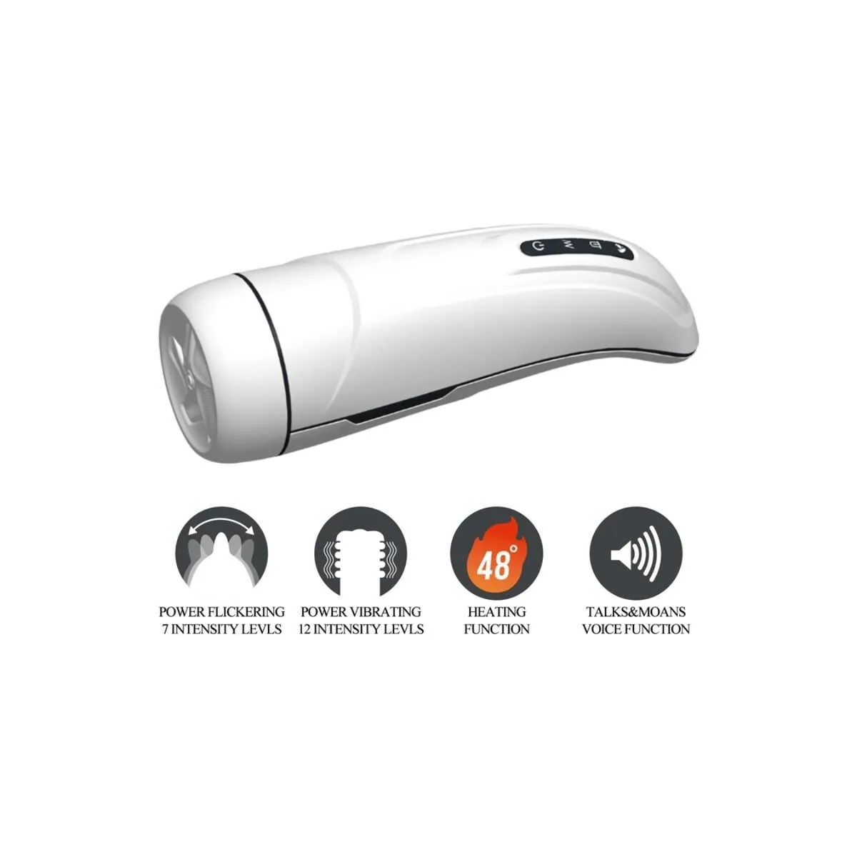 Marissa männlicher Masturbator mit Vibration, Wärme, Stimme und Saug von Pretty Love Male | Fesselliebe.de