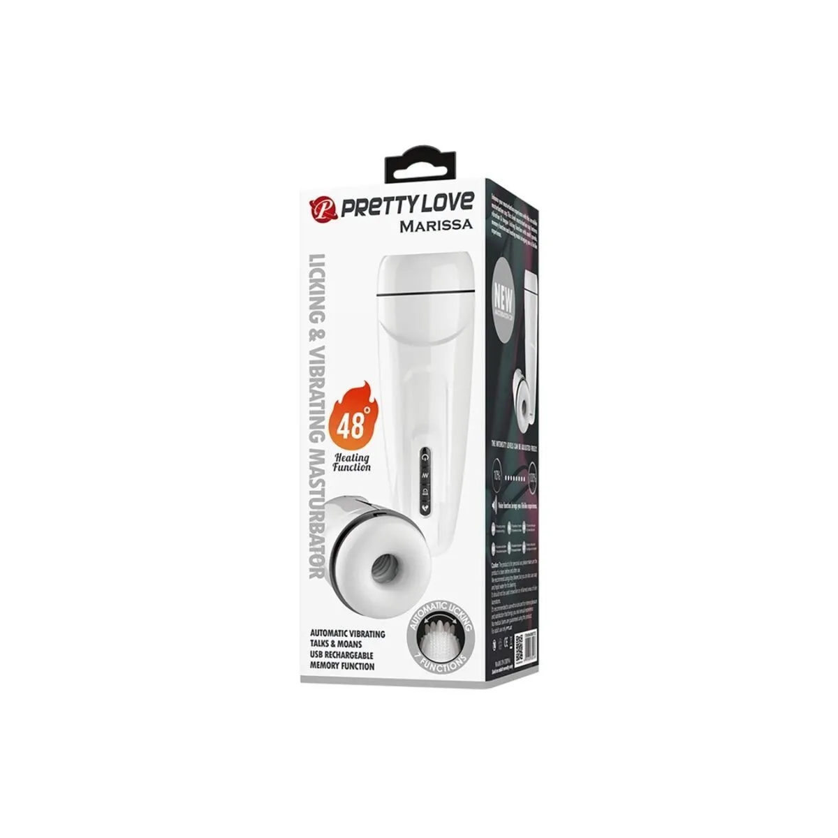 Marissa männlicher Masturbator mit Vibration, Wärme, Stimme und Saug von Pretty Love Male | Fesselliebe.de