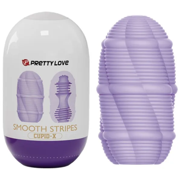 Glattes Streifen-Cupid-Masturbator-Ei von Pretty Love Male | Fesselliebe.de