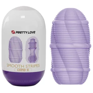Glattes Streifen-Cupid-Masturbator-Ei von Pretty Love Male | Fesselliebe.de