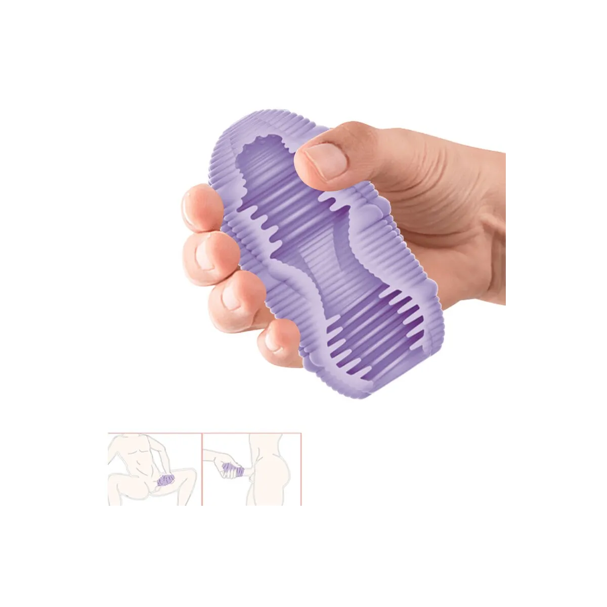 Glattes Streifen-Cupid-Masturbator-Ei von Pretty Love Male | Fesselliebe.de