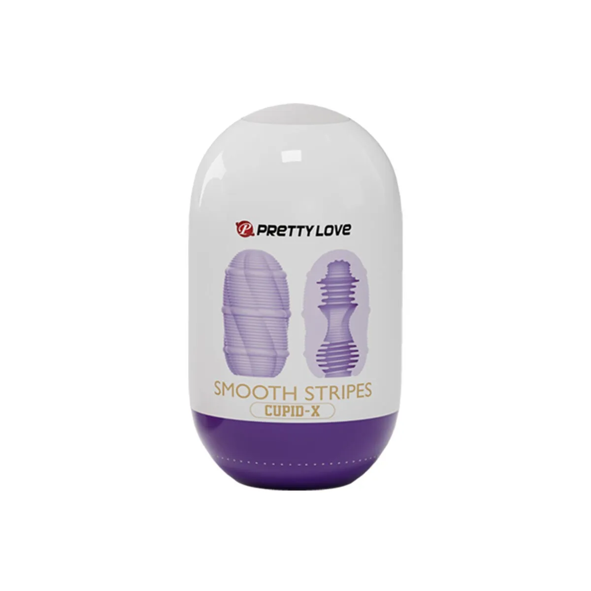 Glattes Streifen-Cupid-Masturbator-Ei von Pretty Love Male | Fesselliebe.de