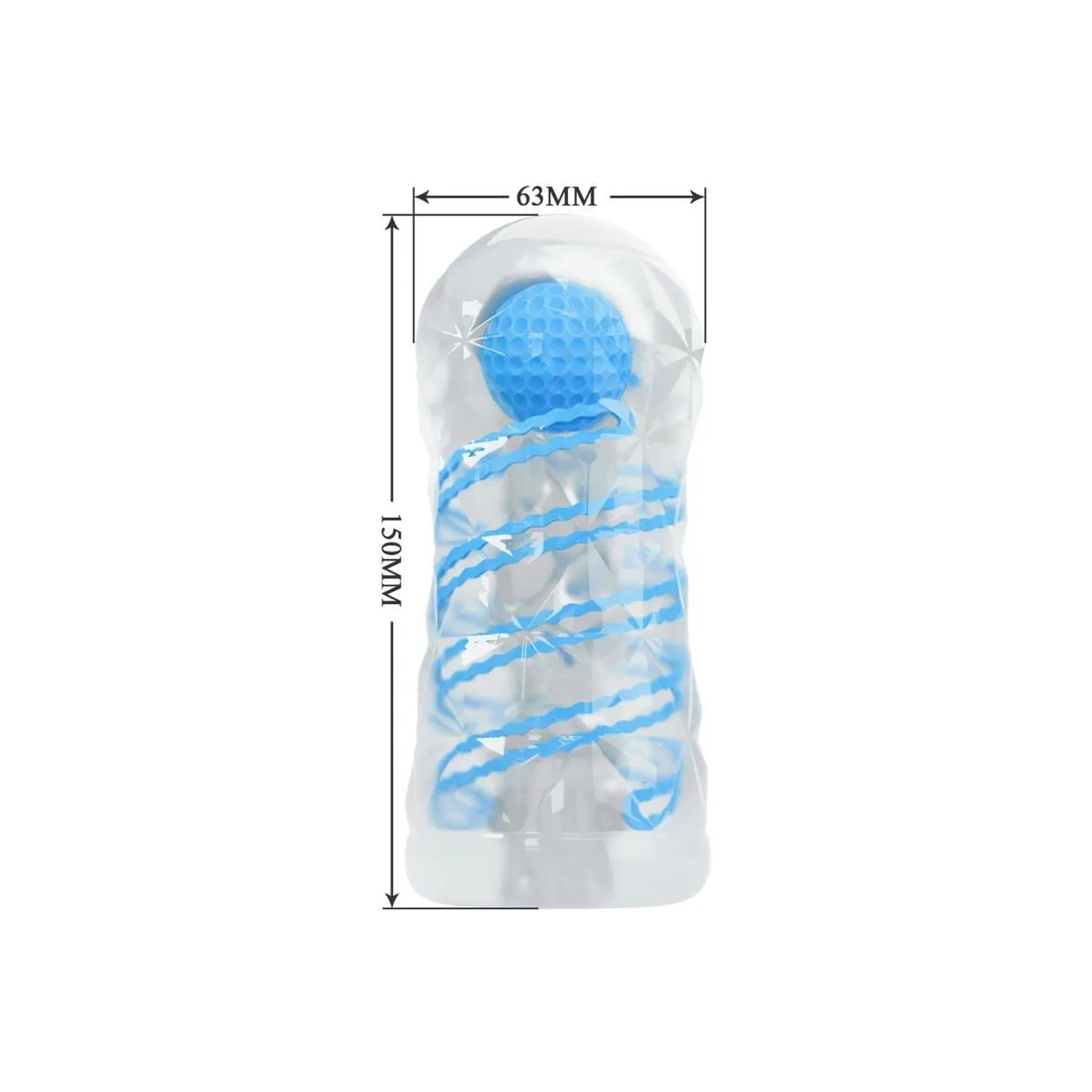 Kleiner Masturbator mit Blauen Spiralen von Pretty Love Male | Fesselliebe.de