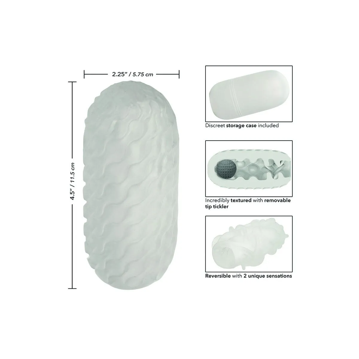 Boundless Reversible Squishy Ball Stroke Gelb von Calexotics | Fesselliebe.de