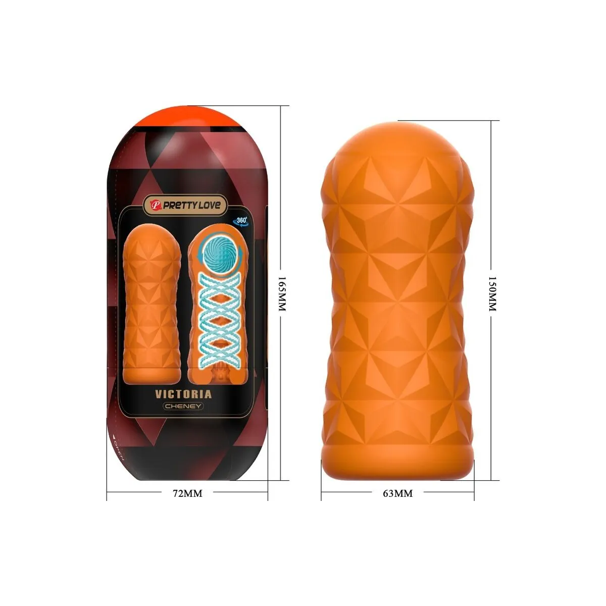 Victoria Cheney Masturbator Orange von Pretty Love Male | Fesselliebe.de