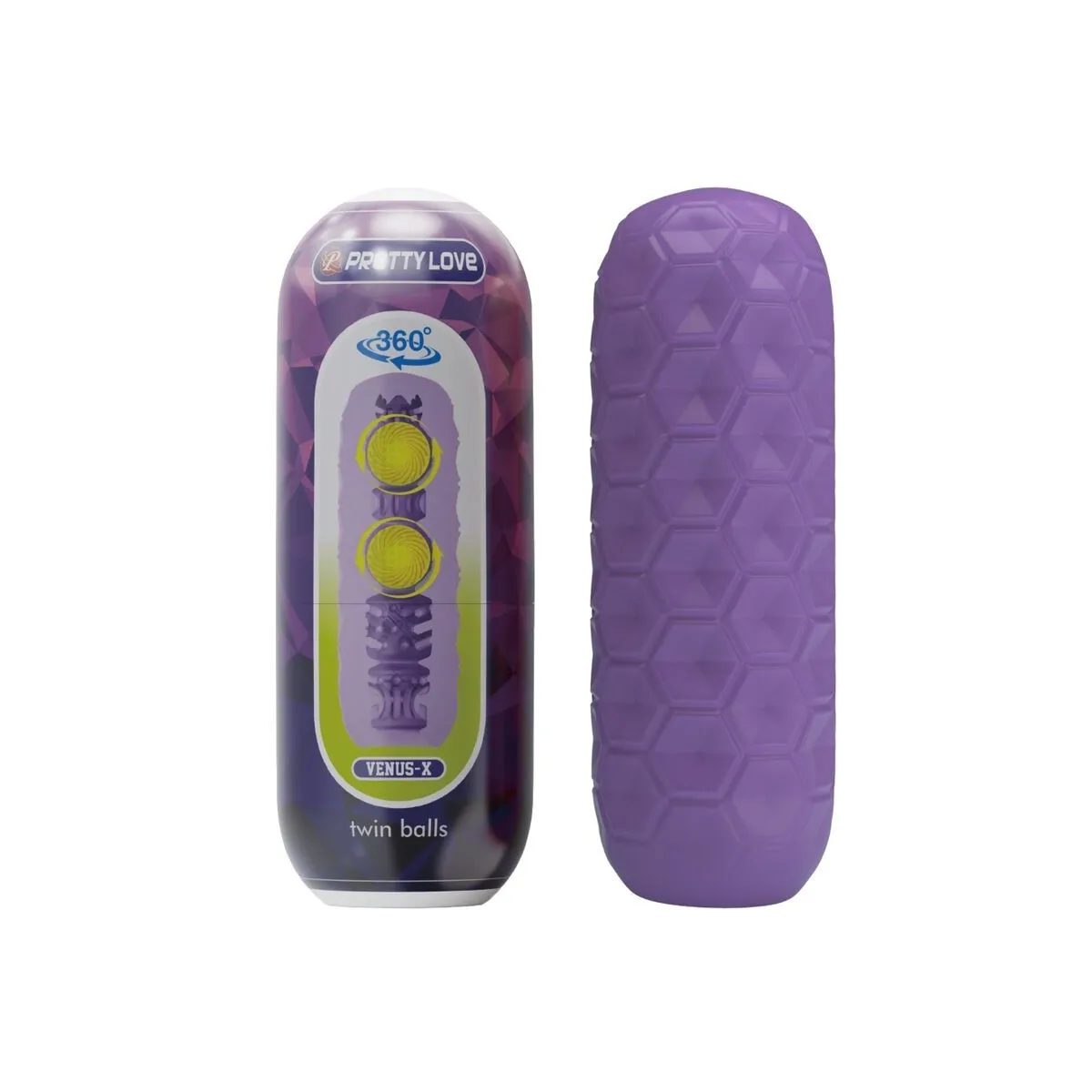 Twin Balls männlicher Masturbator Lila von Pretty Love | Fesselliebe.de