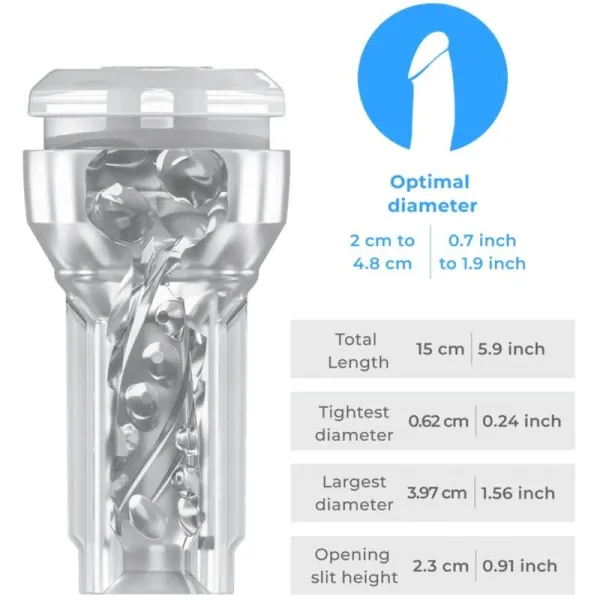 Feel Pocket Stroker Kristall von Kiiroo Transparent von Kiiroo | Fesselliebe.de