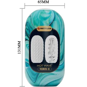 Hot Wave männlicher Masturbator aus Silikon, Weiss von Pretty Love