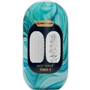 Hot Wave männlicher Masturbator aus Silikon, Weiss von Pretty Love