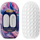 Kokettische Kugeln aus Silikon, männlicher Masturbator, Weiss von Pretty Love | Fesselliebe.de