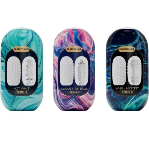 Venus X 15 männliche Masturbatoren aus Silikon, Weiss von Pretty Love