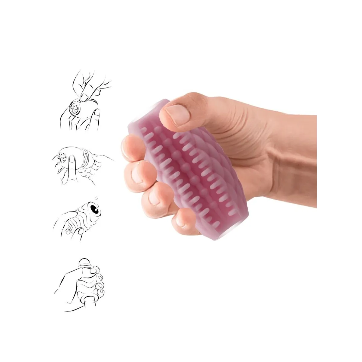 Athena Eros männlicher Masturbator aus Silikon Rosa von Pretty Love | Fesselliebe.de