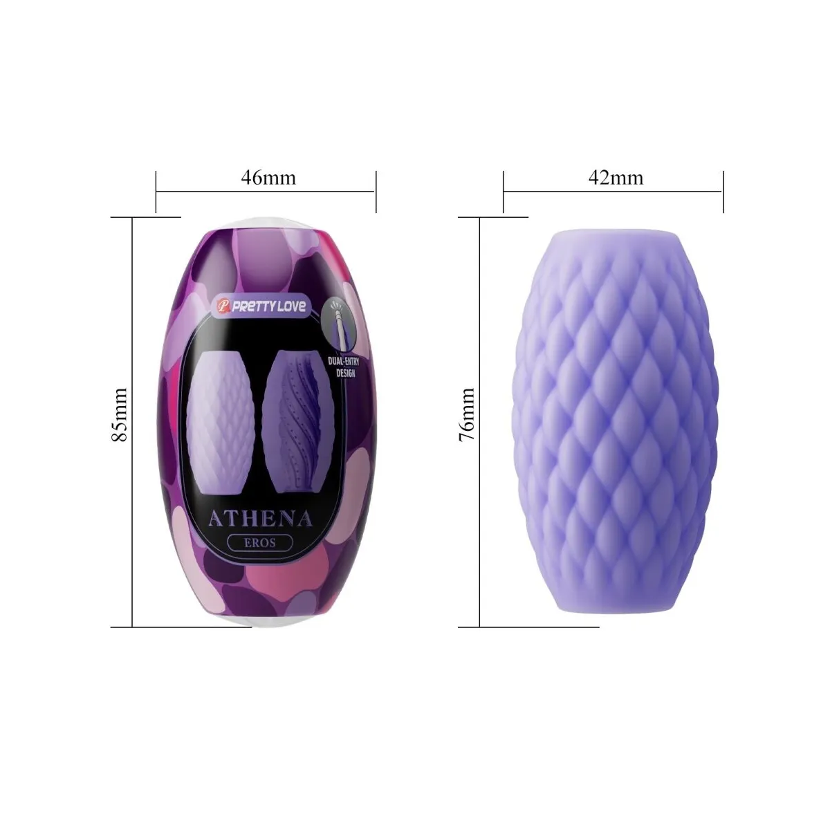 Athena Eros männlicher Masturbator aus Silikon Lila von Pretty Love | Fesselliebe.de