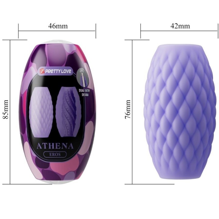Athena Eros männlicher Masturbator aus Silikon Lila von Pretty Love | Fesselliebe.de
