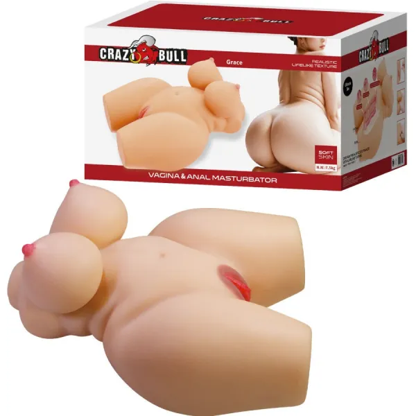 Grace Realistischer weiblicher Torso Vagina und Anal 7,5 Kg von Crazy Bull | Fesselliebe.de