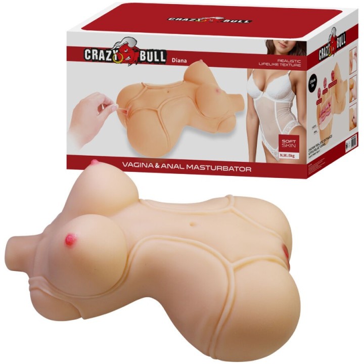 Diana Realistischer weiblicher Torso Vagina und Anal 5 Kg von Crazy Bull | Fesselliebe.de