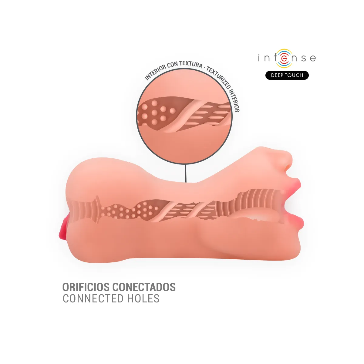 Riley Doppelmusturbator für Mund und Vagina von Intense Deep Touch | Fesselliebe.de