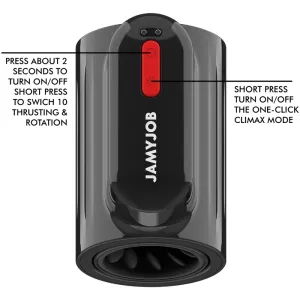 Vortex-Stoß- und 360-Drehbarer Tech-Turbo-Modus-Masturbator von Jamyjob