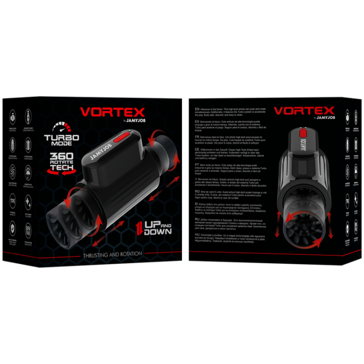 Vortex-Stoß- und 360-Drehbarer Tech-Turbo-Modus-Masturbator von Jamyjob | Fesselliebe.de
