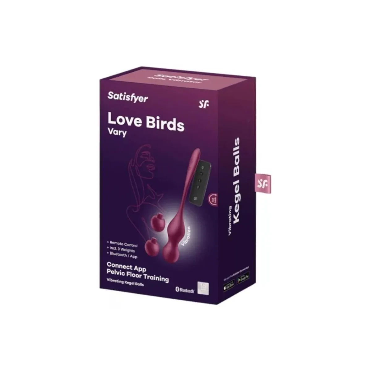 Love Birds Vary Vibrierende Kugeln Kostenlose App Weinrot von Satisfyer Vibrator | Fesselliebe.de